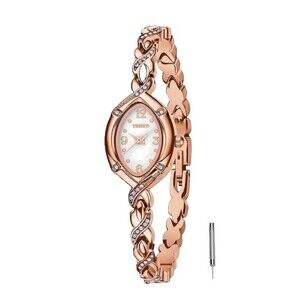 TIME100 Women's Watches Bracelet Crystal Oval Dial Ladies Fashion Dress Wrist